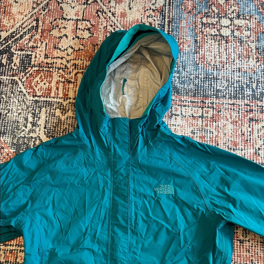 The North Face Turquoise Hooded Jacket